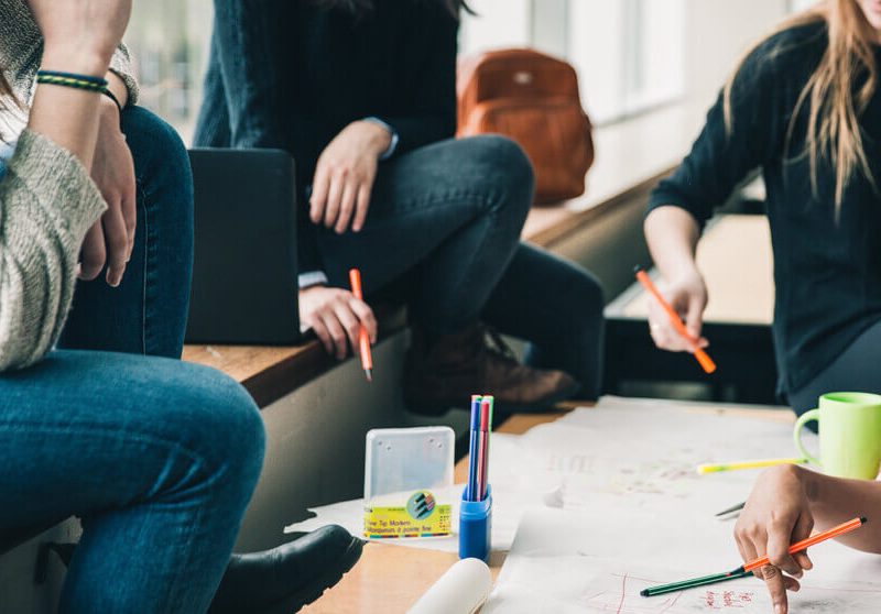 Small Web Design agency working on a project