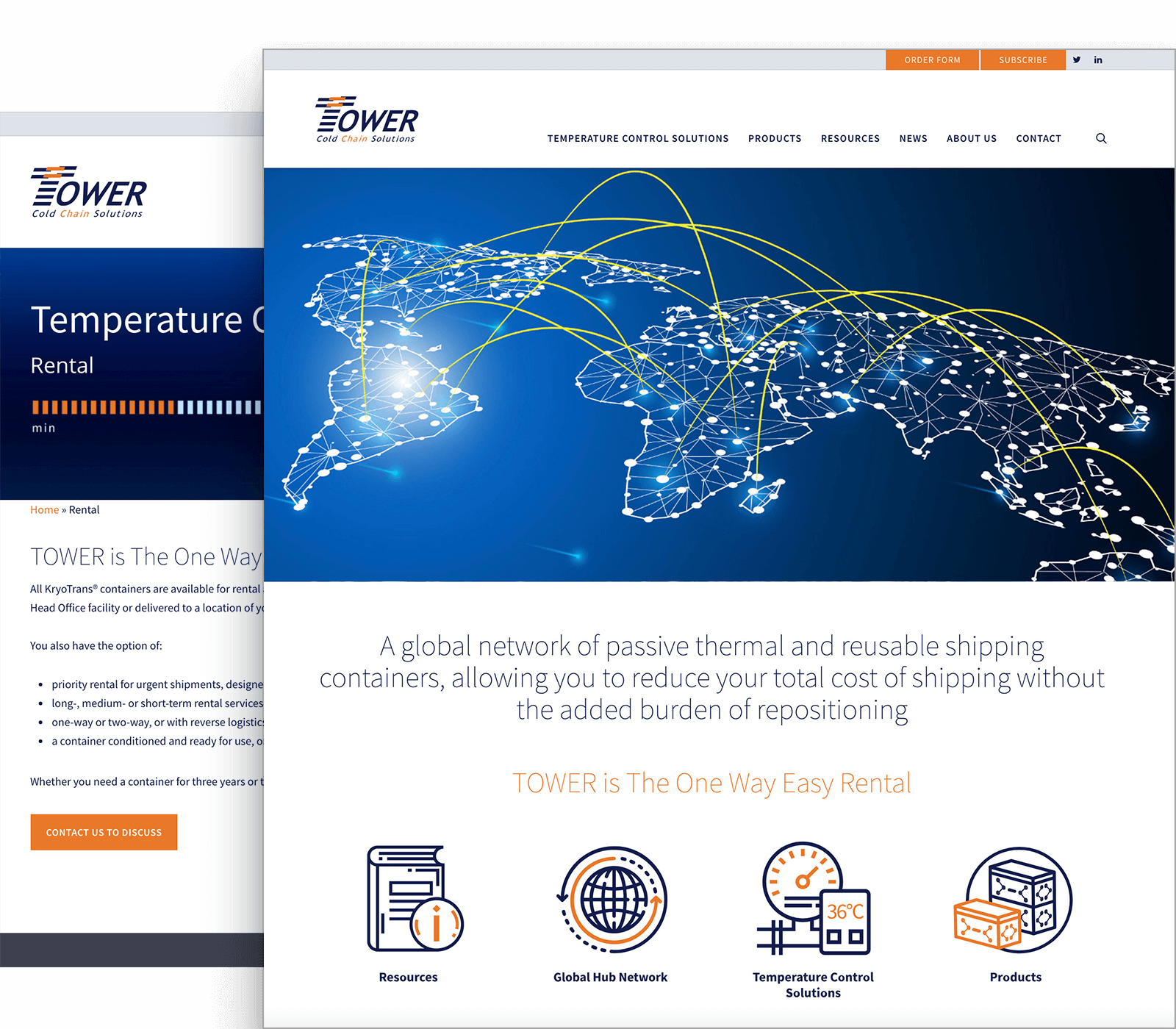 Tower cold chain case study - graphic design services