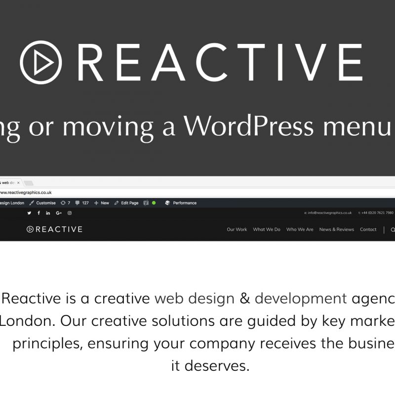 Adding a WordPress menu item