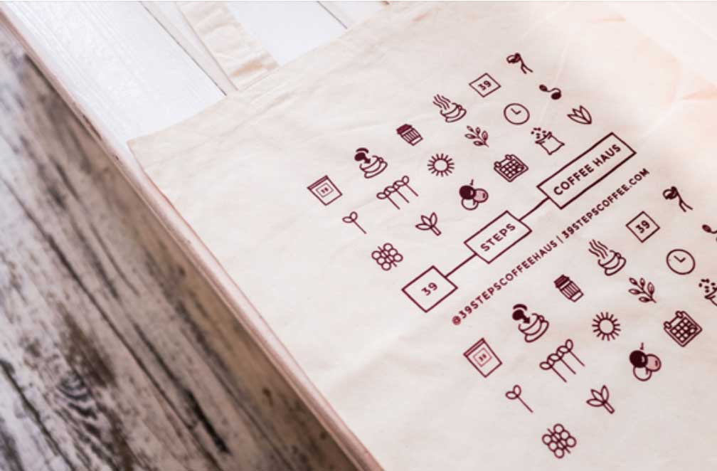 39 steps coffee soho brand identity