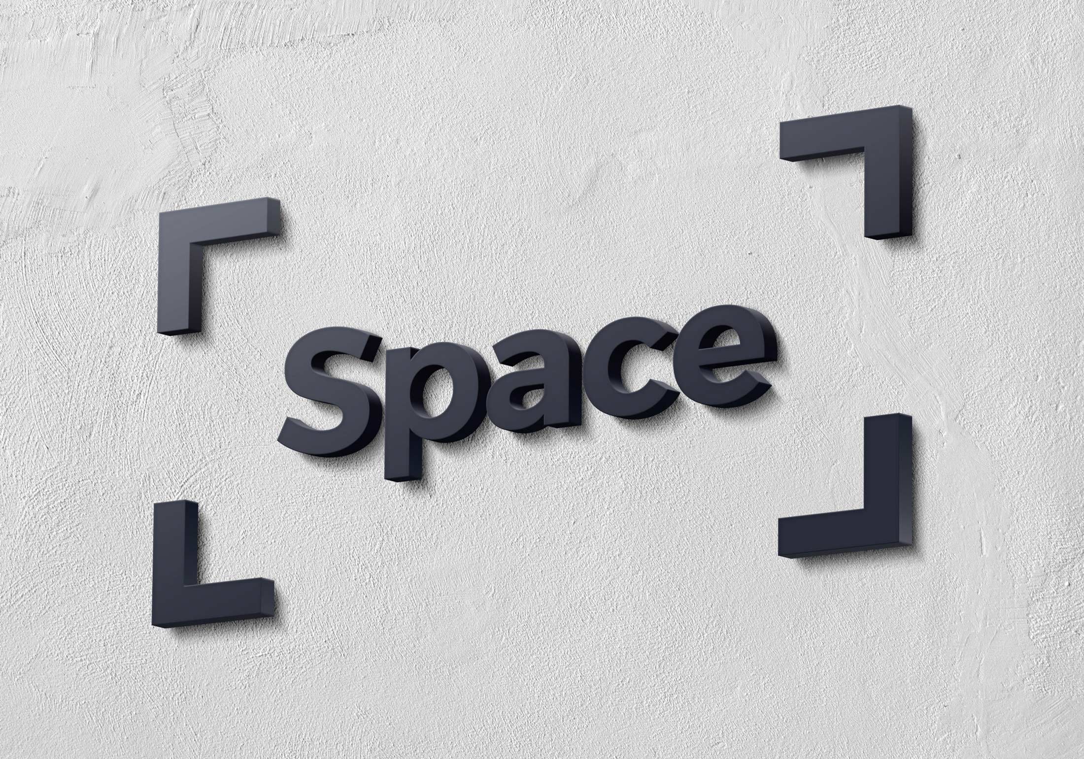 space logo branding frame