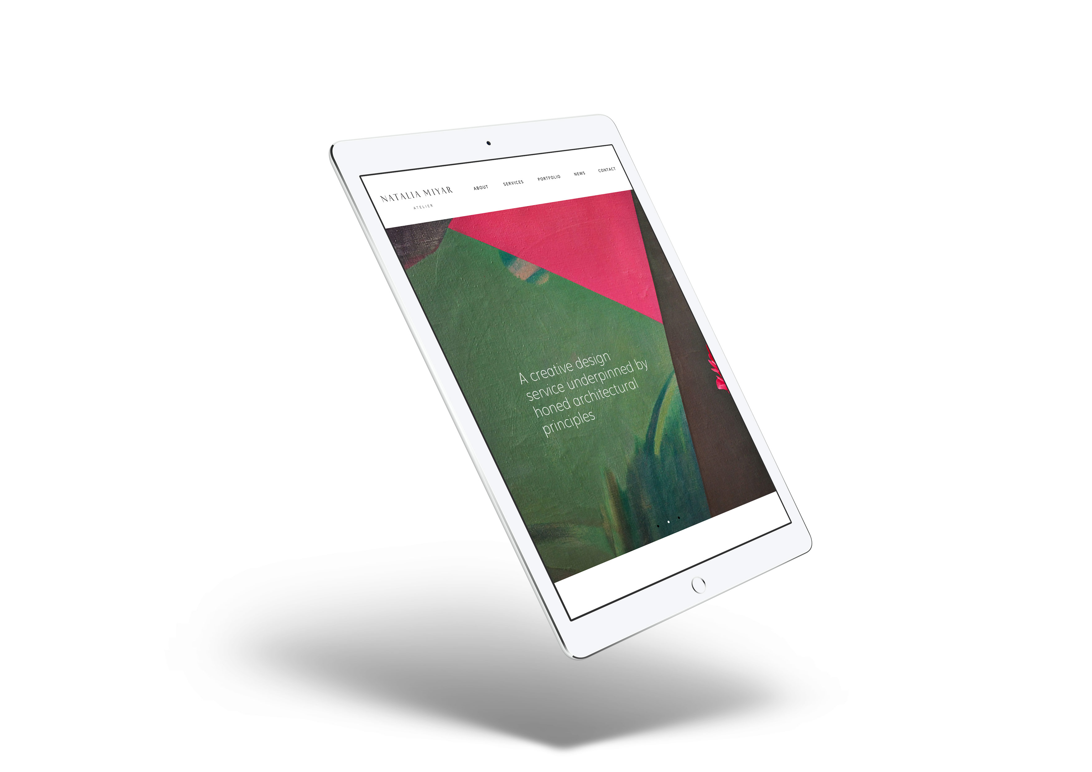 website for interior designer ipad mockup mobile responsive