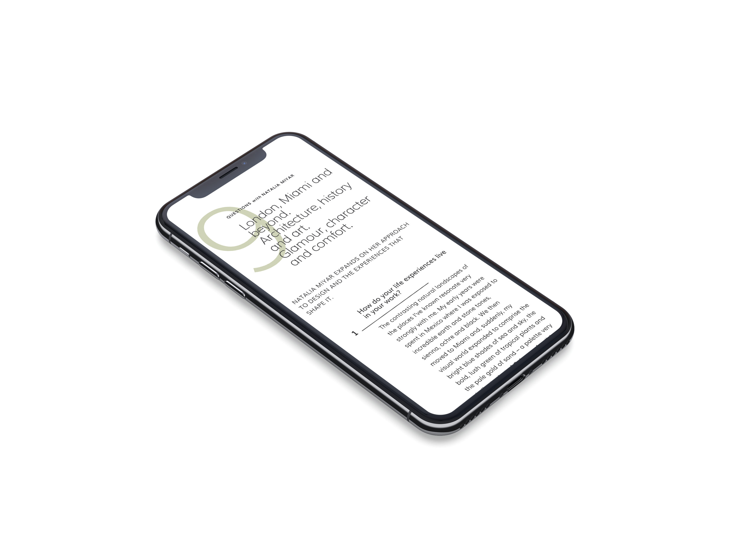 website for interior designer iphone 11 mockup mobile responsive