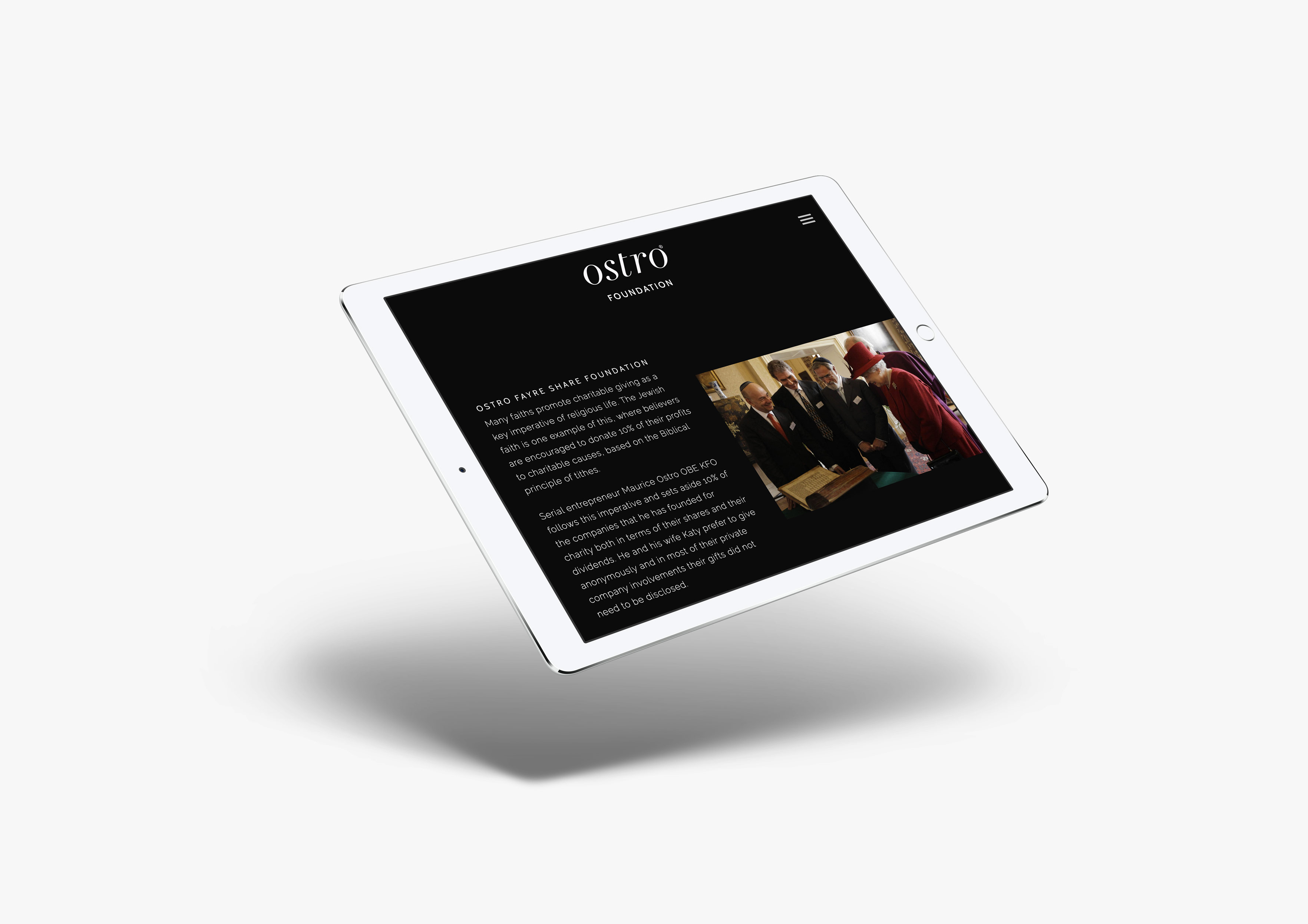 ostro ipad mockup website mobile responsive