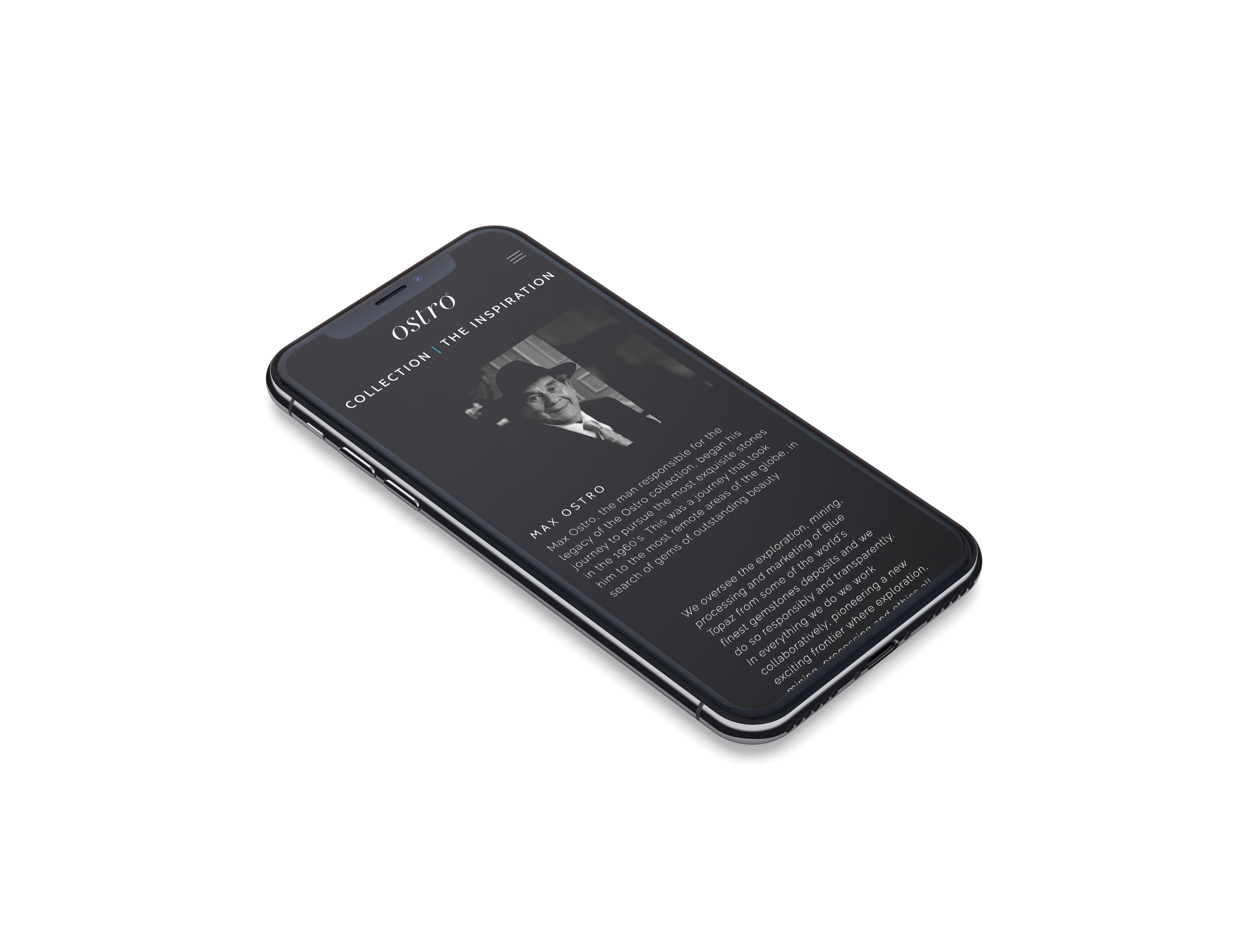 ostro iphone 11 mockup website mobile responsive