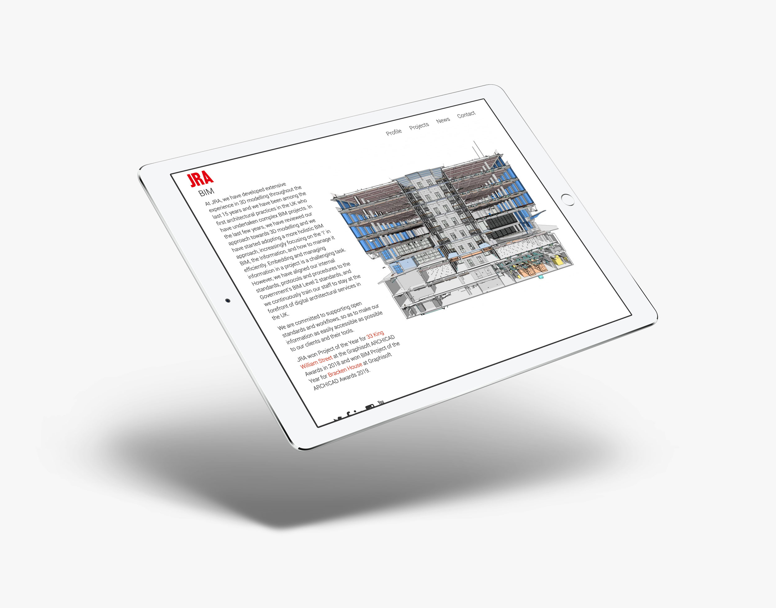 jra ipad mockup property website