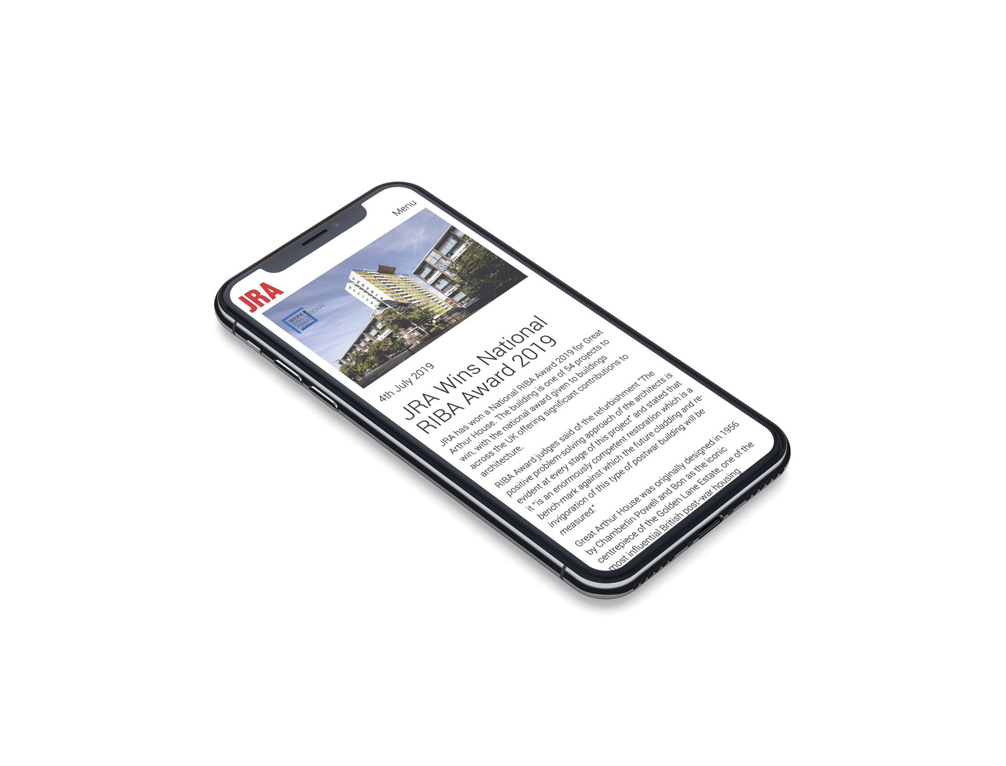 jra iphone mockup property website