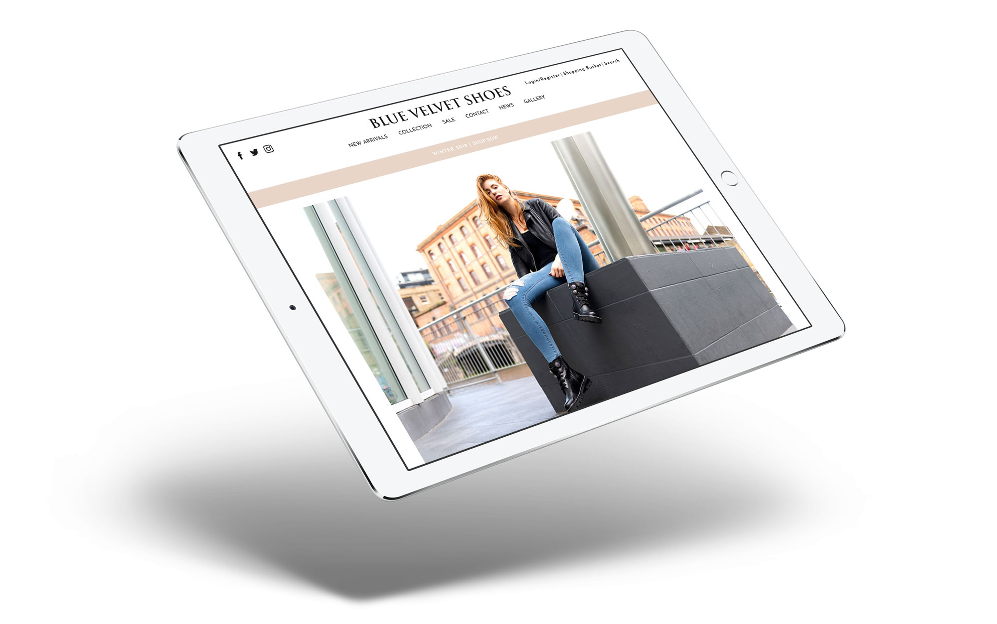 ecommerce web design for blue velvet