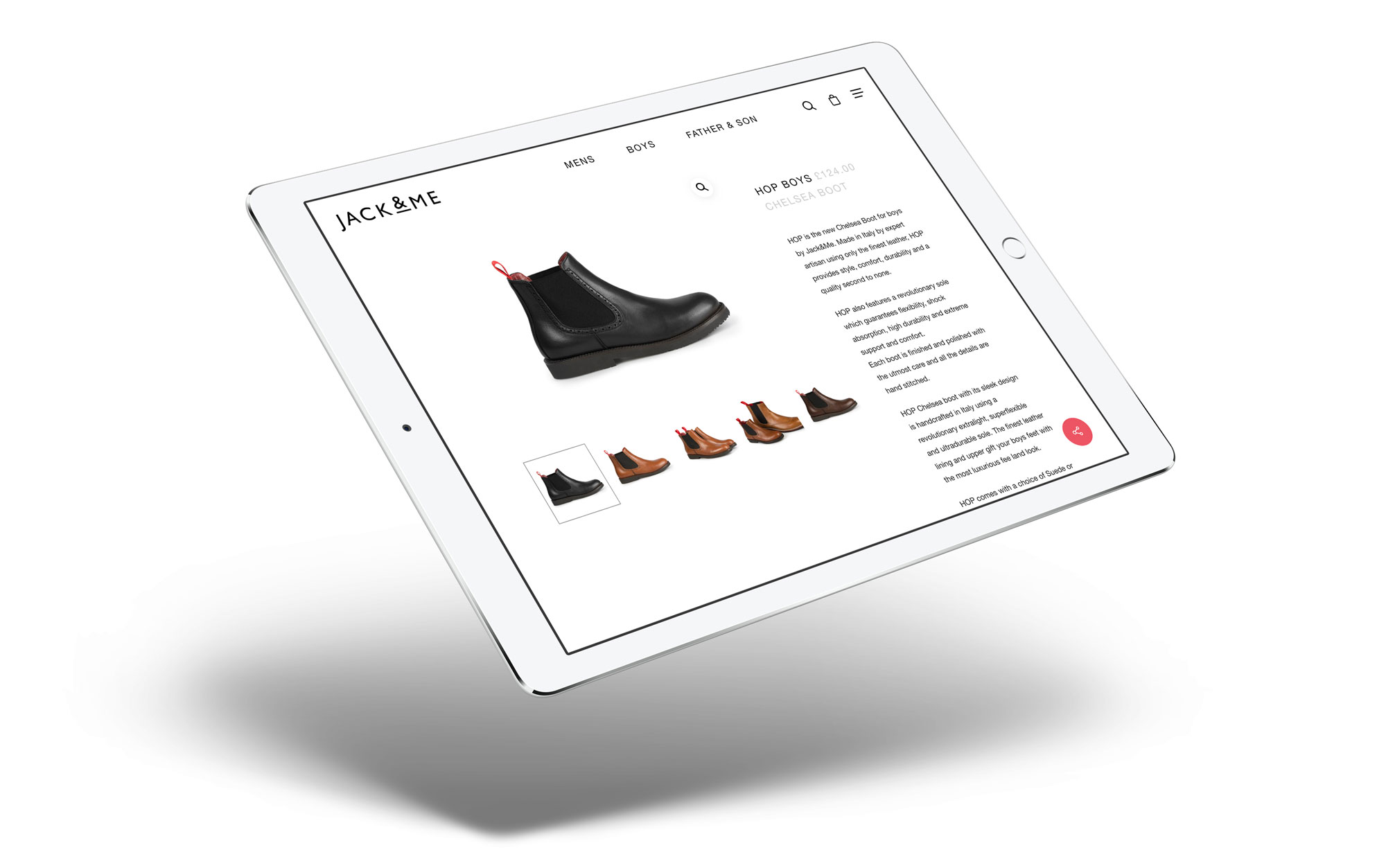 ecommerce website design for jack and me