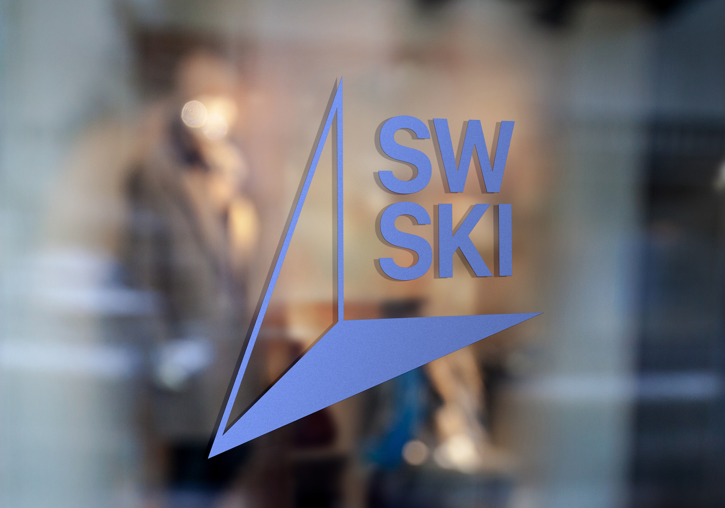 ski shop window logo