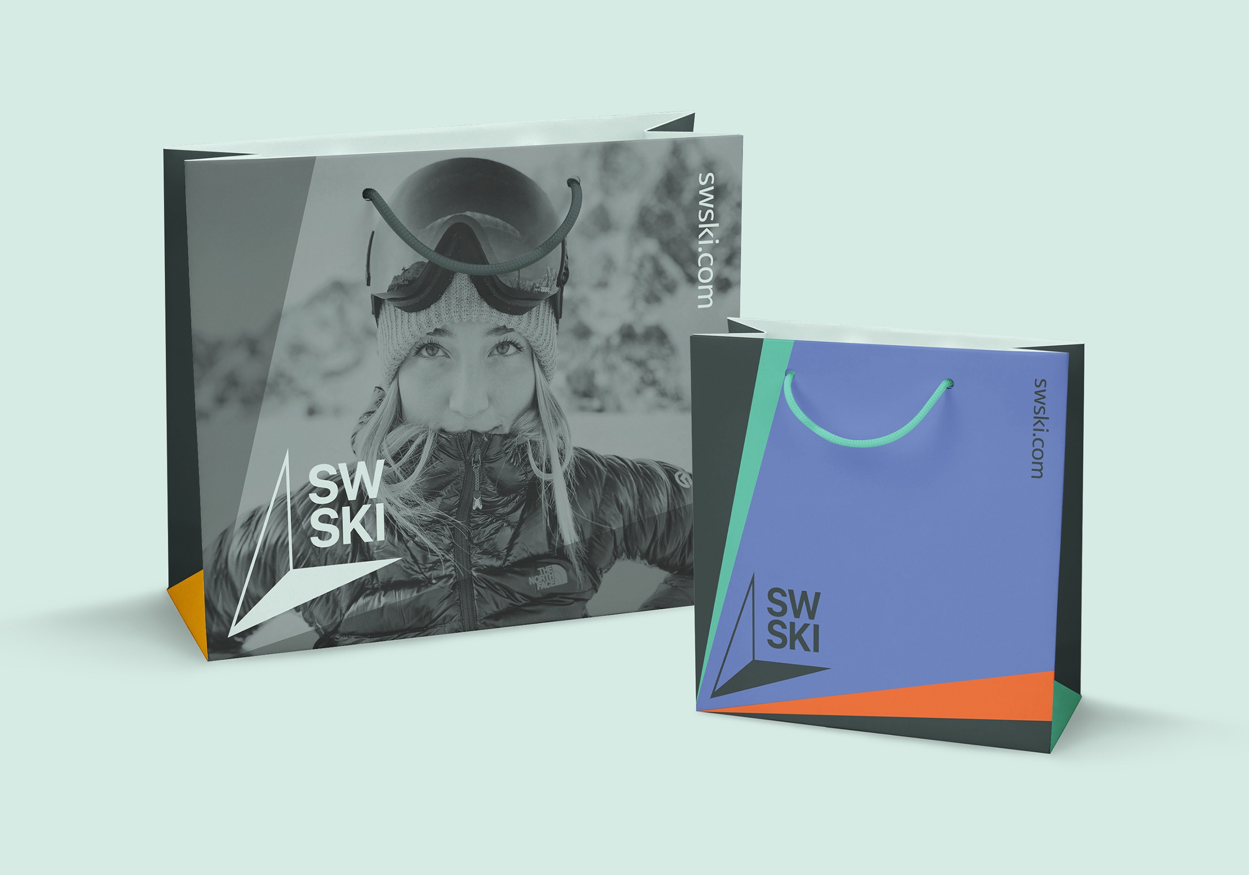 ski branding shopping bag