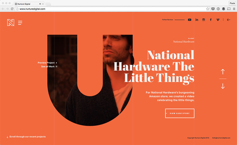 web design trend bold fonts