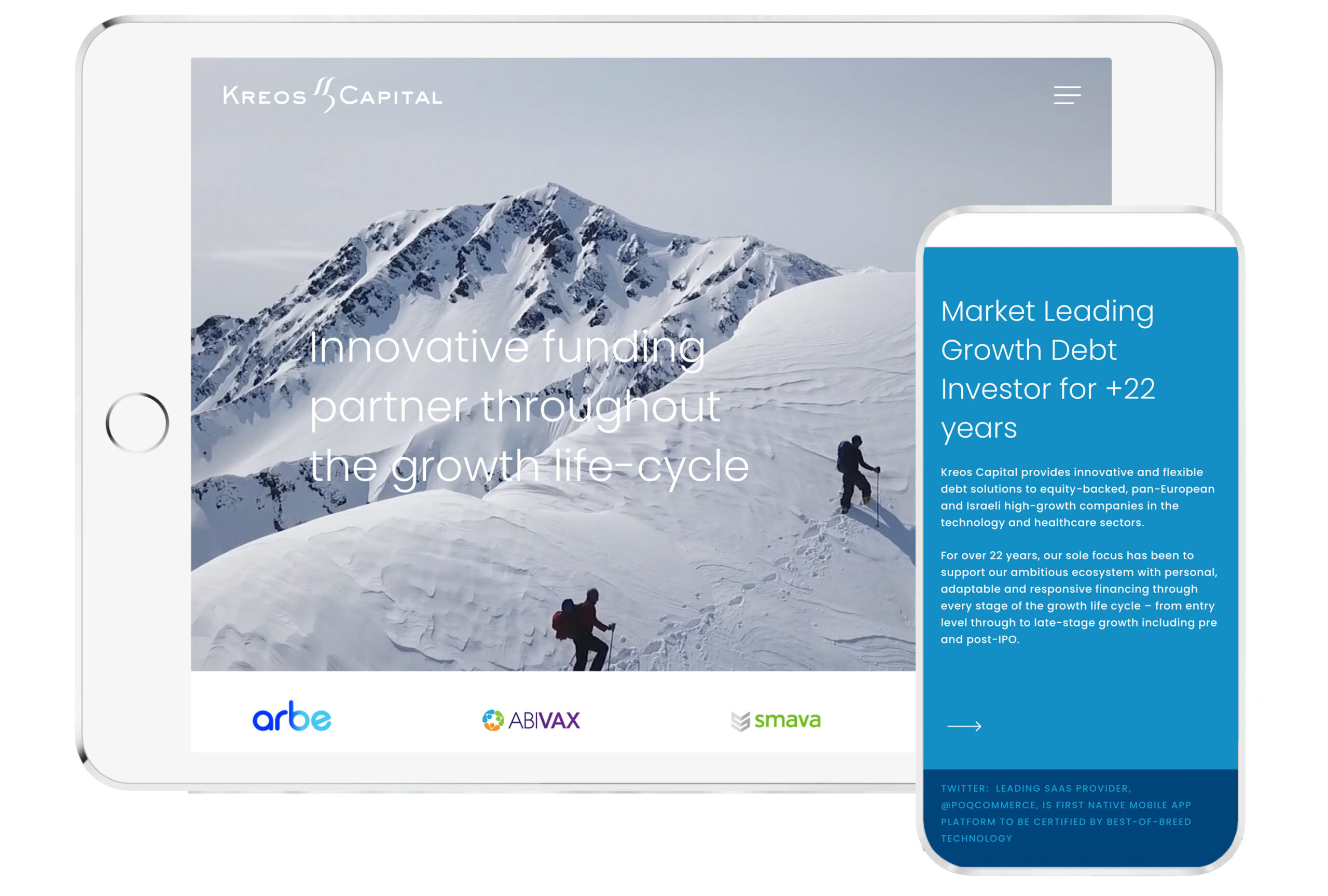 Kreos Capital Financial Website Design