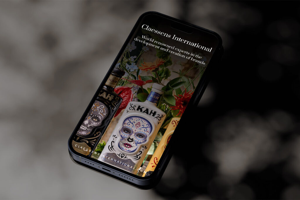 Claessens London web design on mobile