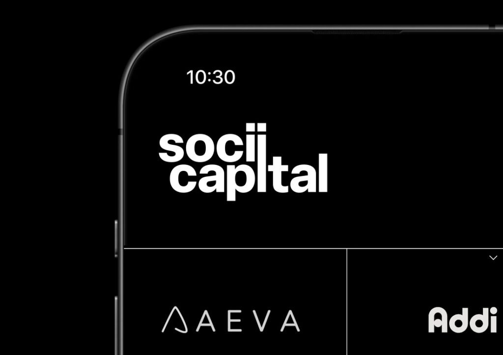 iphone with Socii capital web design
