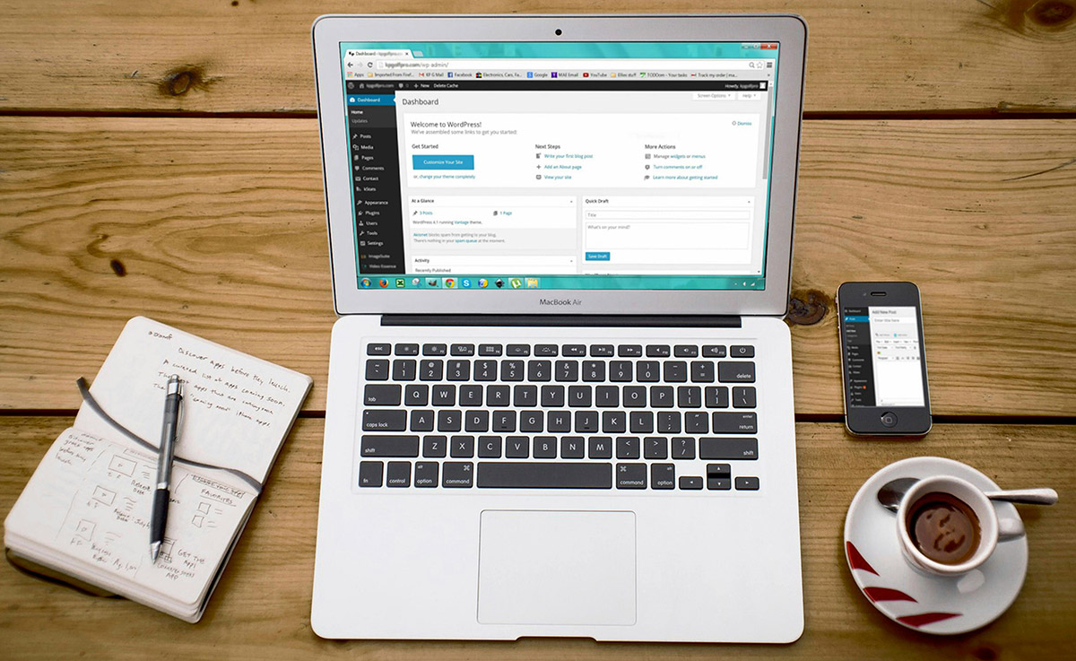 working in WordPress