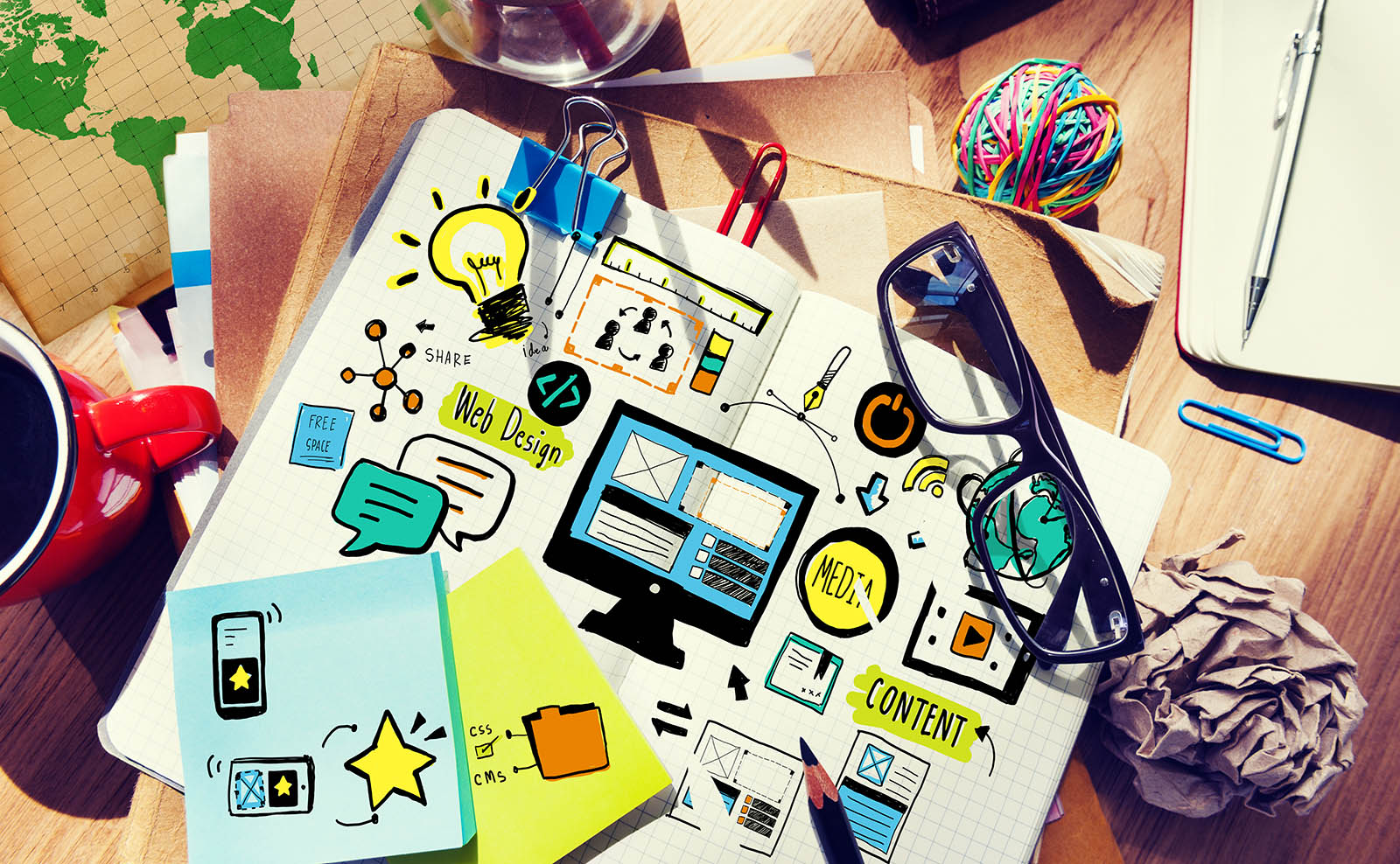 process of creating new website