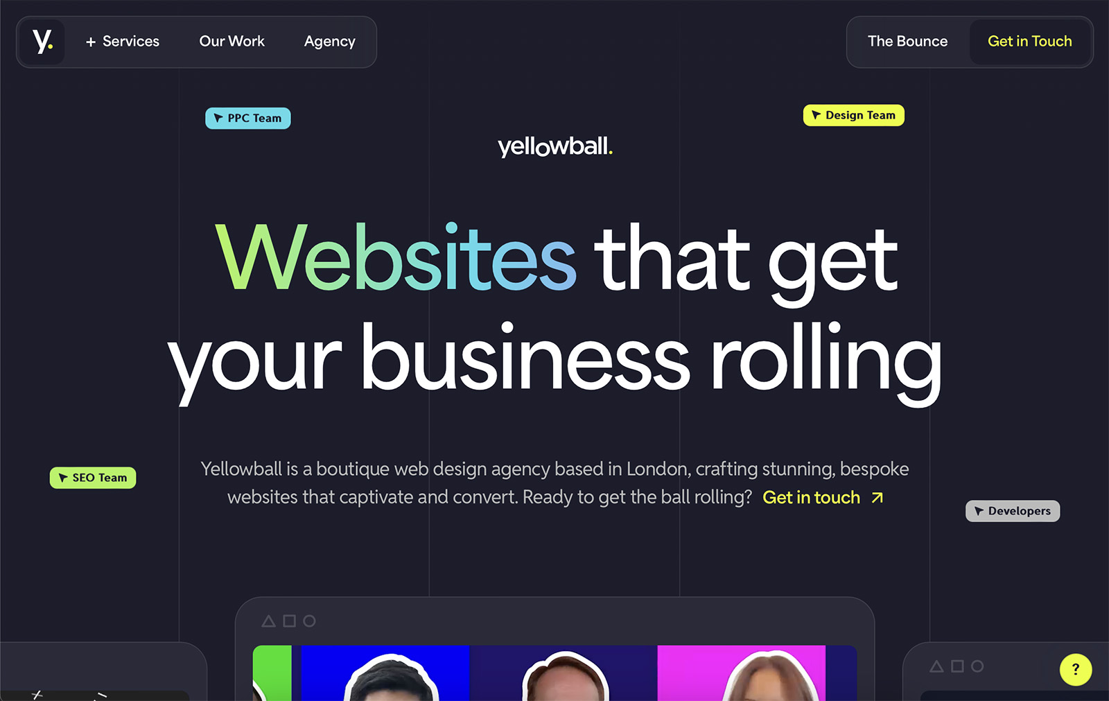 Yellow ball web design agency