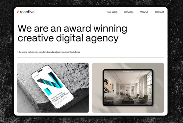 Reactive web design page