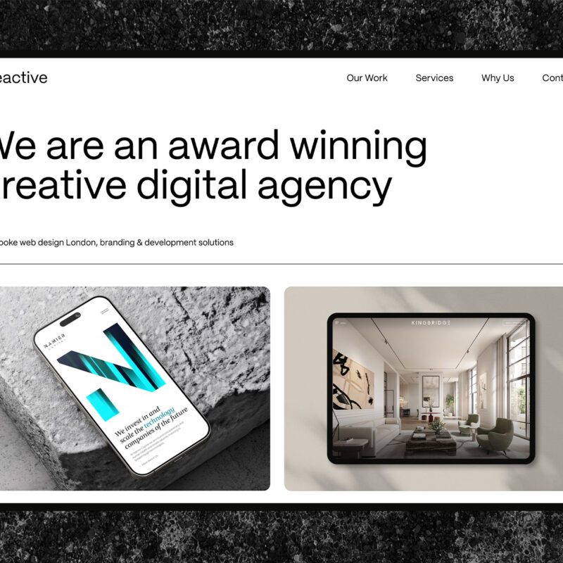 Reactive web design page