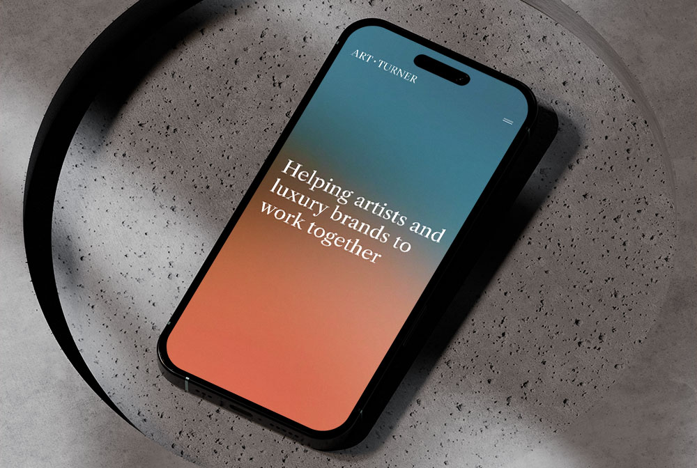 Iphone in concrete circle