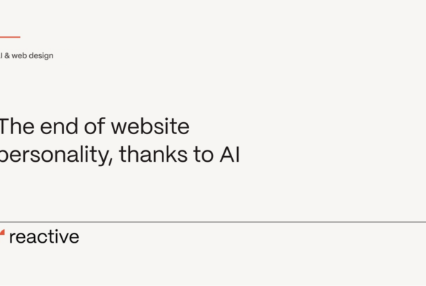 The end of website personality, thanks to AI